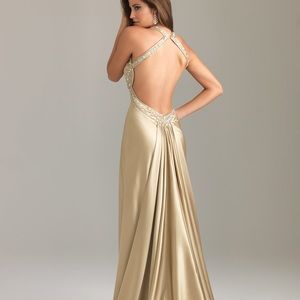Stunning silk gold gown